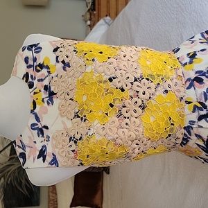 L.k. Bennett Ine silk /cotton midi dress